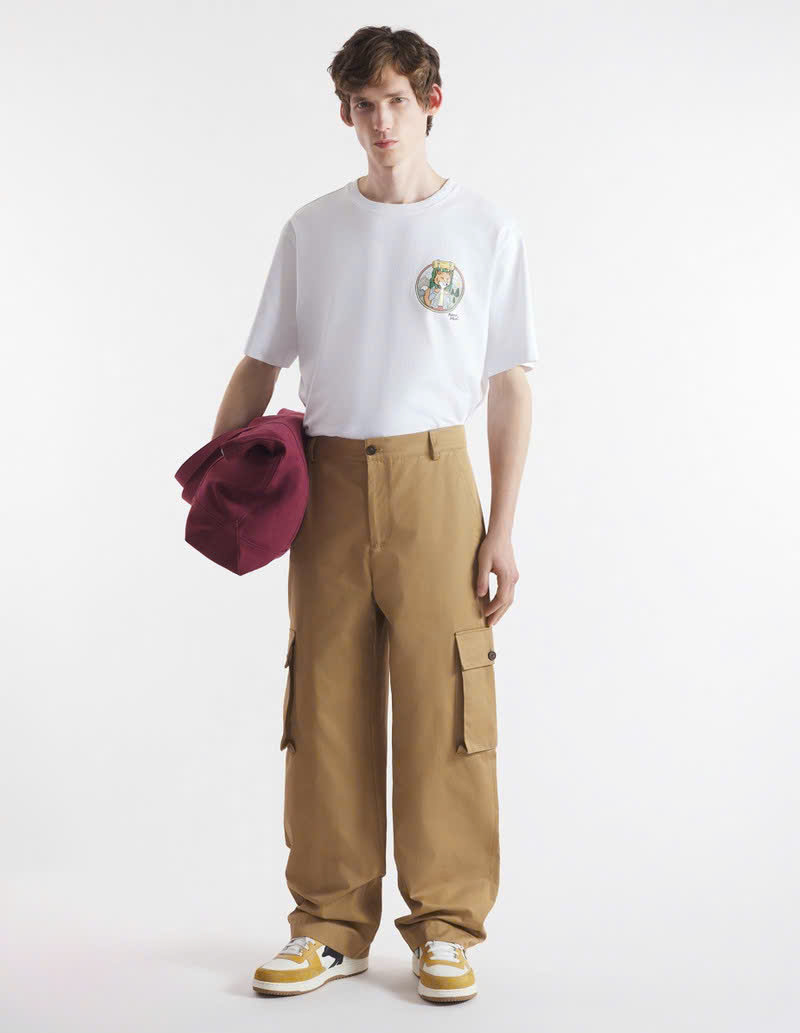 Áo thun cotton jersey in logo Rambling Fox