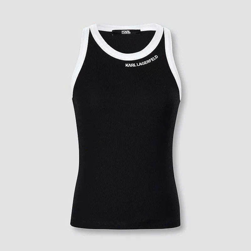 Top thun Karl viền 2 màu