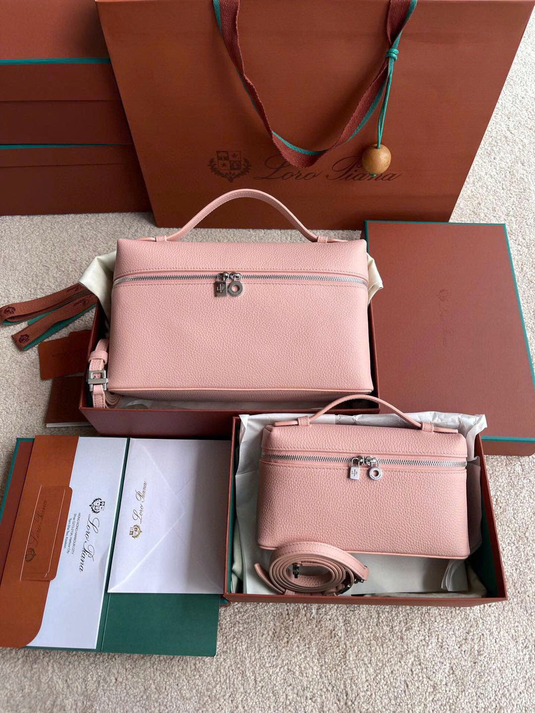 Túi Loro Piana da trơn sz28x16 (màu mới 2025)