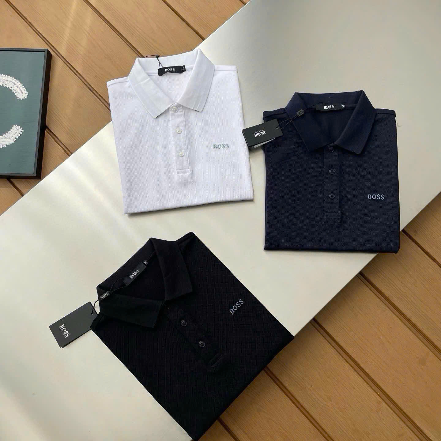 Polo BOSS cổ bẻ 3 màu bản VIP