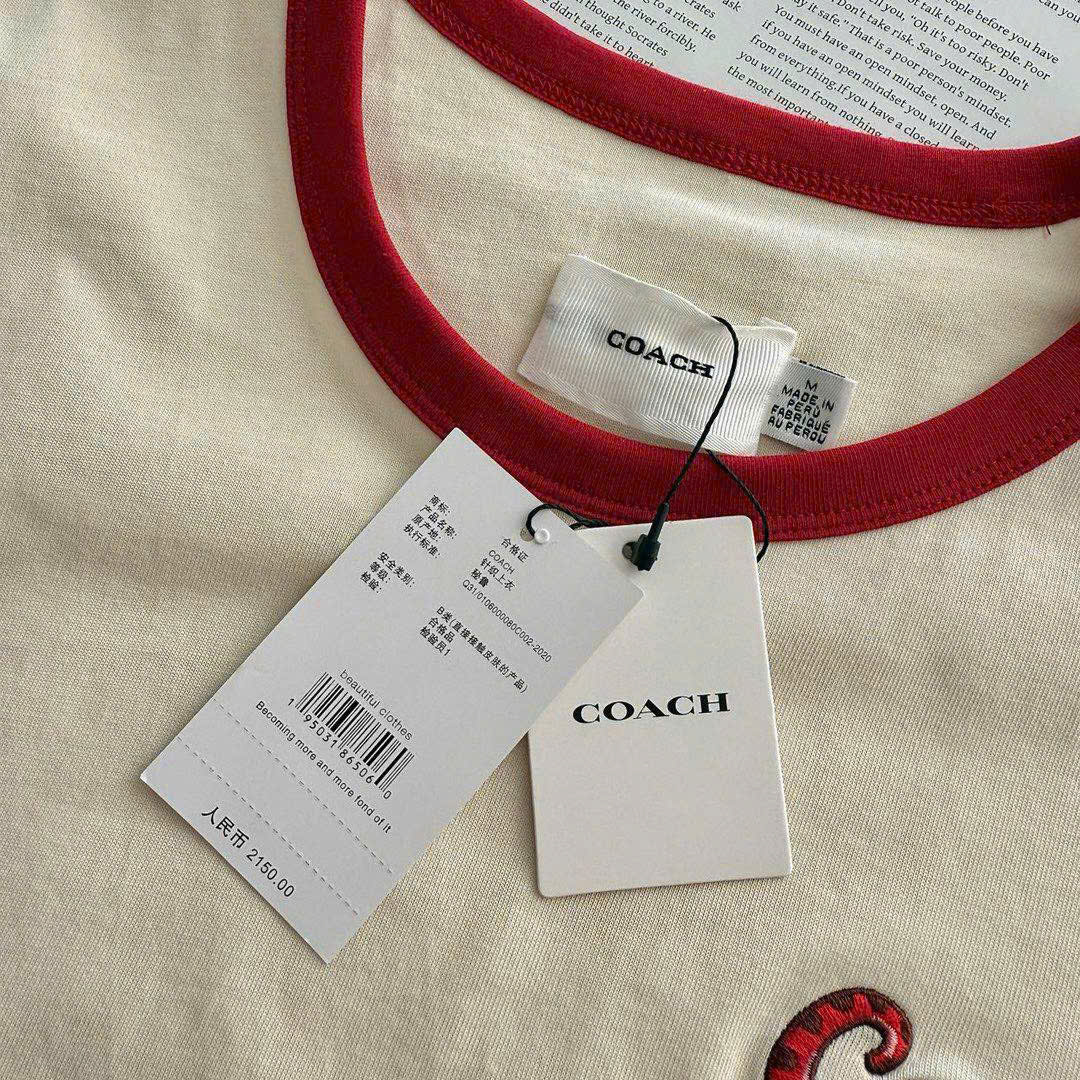 Tshirt COACH  thêu logo ngực