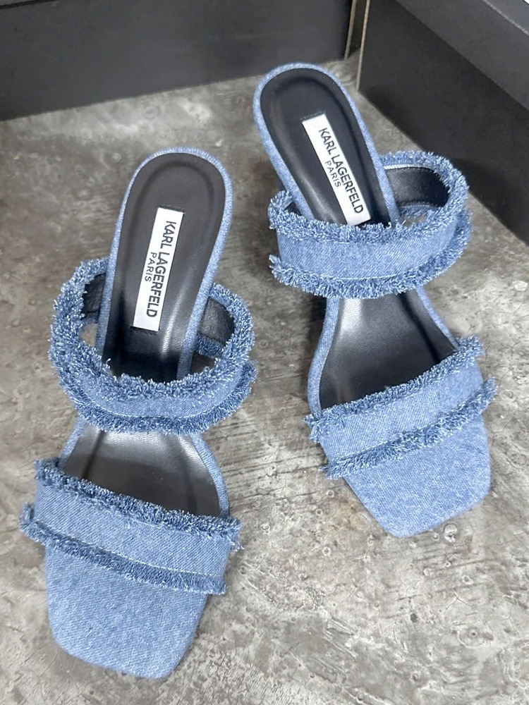 Guốc denim Karl Largerfeld