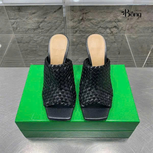 Guốc Botega quai bện gót vàng