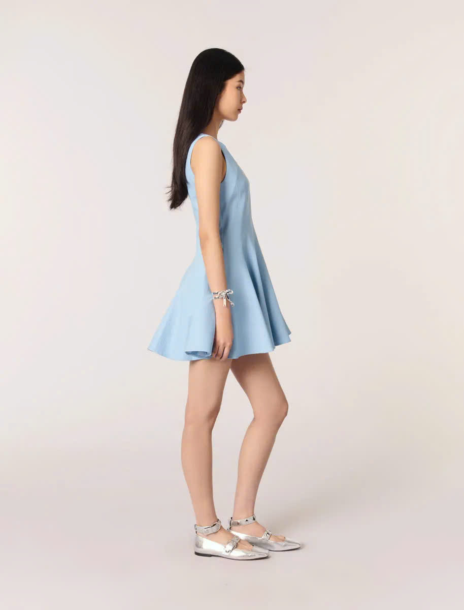 Đầm Maje ngắn cotton dáng xòe