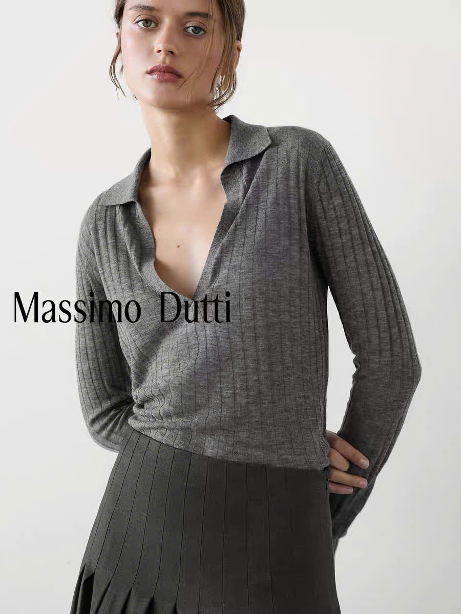 CHÂN VÁY Massimo Dutti MIDI PHA XẾP LY