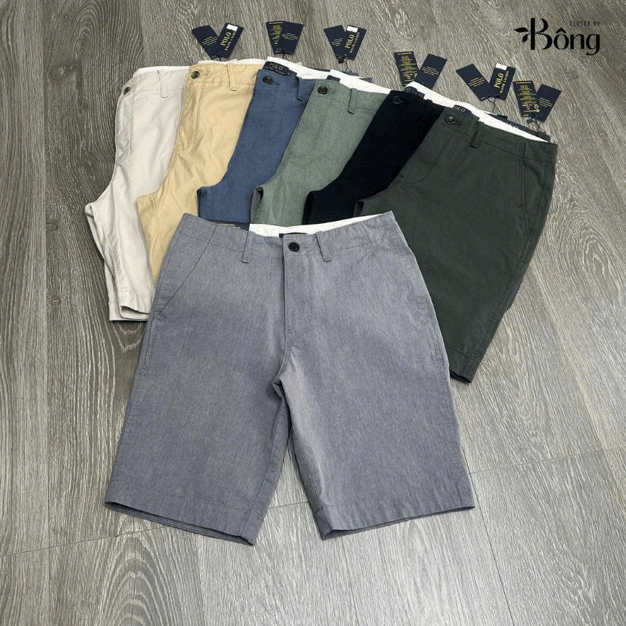 Short nam Polo RL khaki dáng lửng