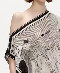 Áo lụa cover-up hoạ tiết Karl Largerfeld