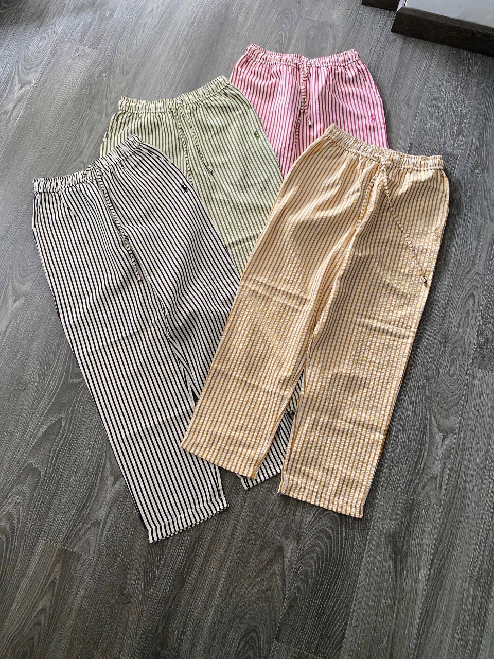 Quần kẻ Polo RL cạp chun