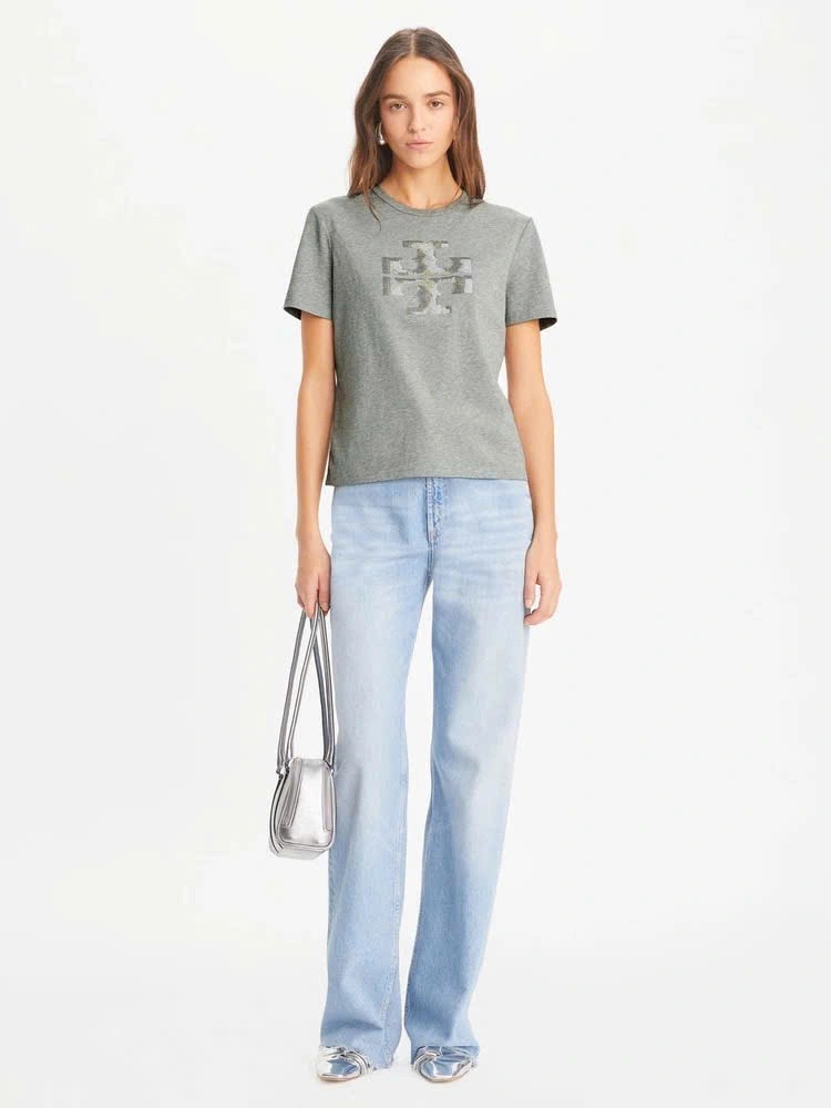 Tshirt Tory Burch logo đá