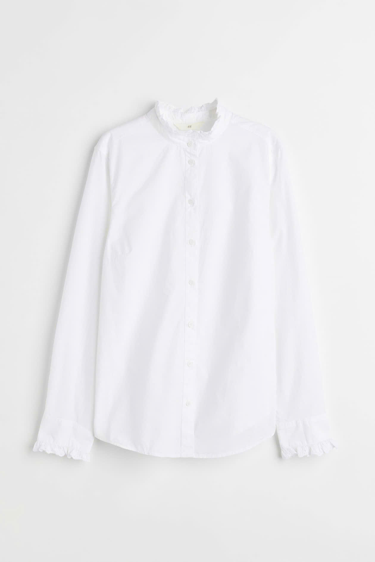 Sơ mi Zara trắng cổ bèo 2 màu