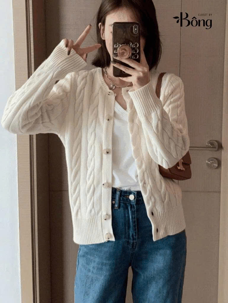 CDG Polo vặn thừng  khuy to 6 màu tuồn auth