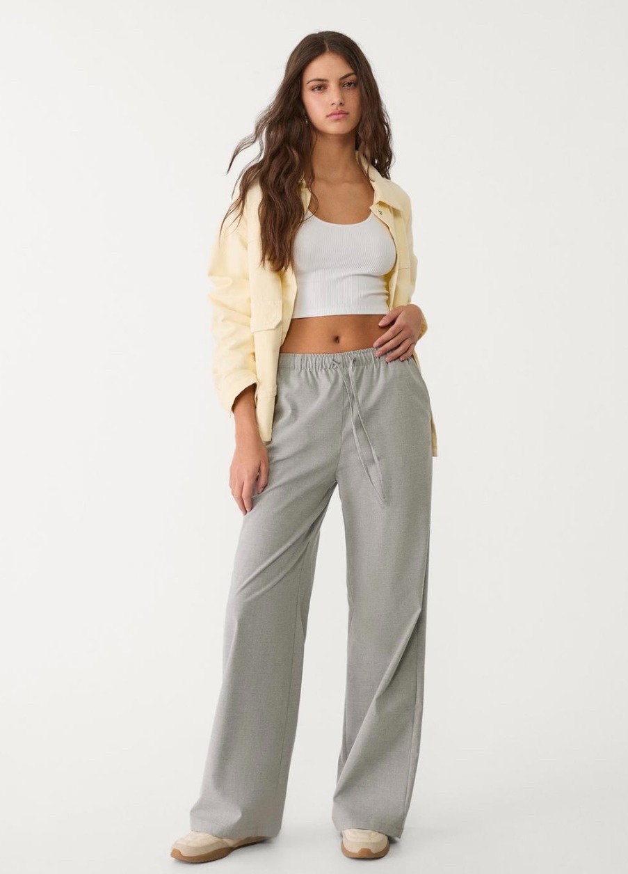Quần suông Stradivarius 2 màu cạp chun