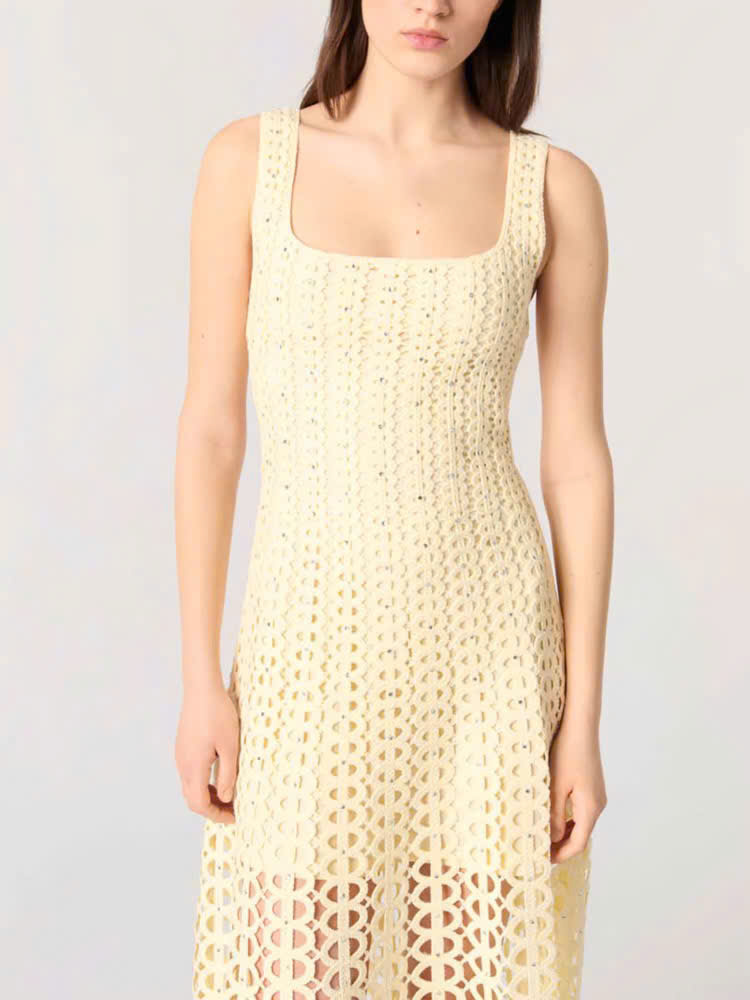 Maxi Maje đính hạt bling màu navy