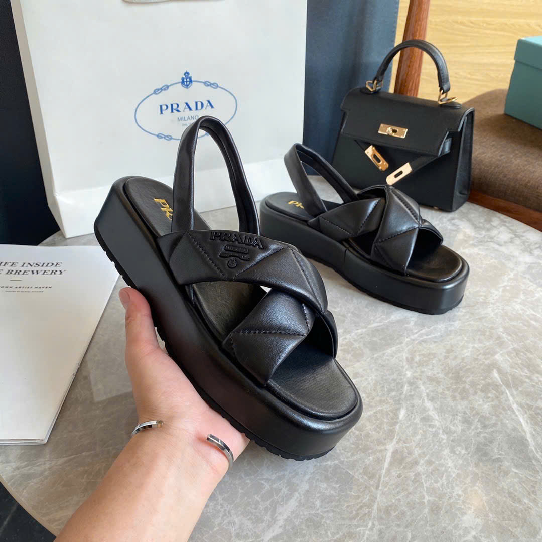 Sandal PRADA quai chéo 2 màu