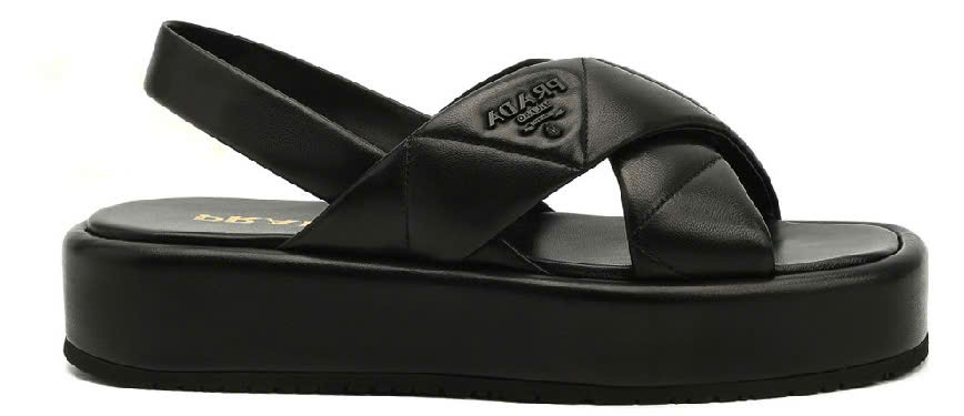 Sandal PRADA quai chéo 2 màu