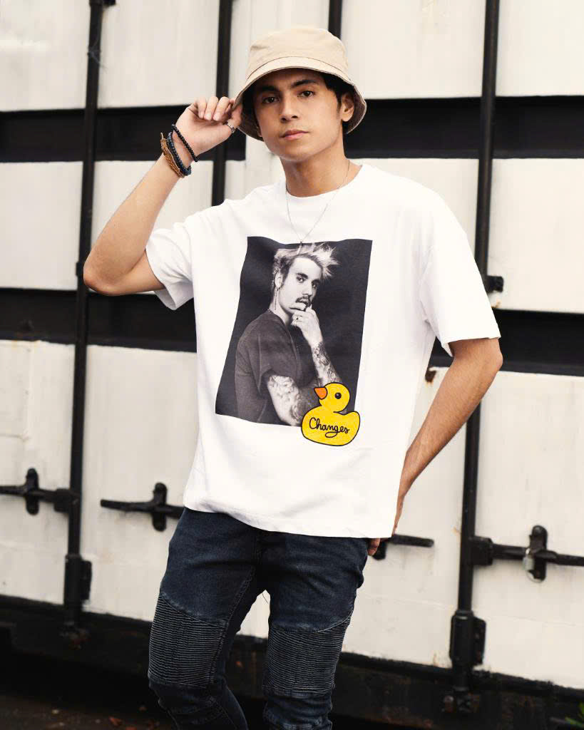 Tshirt Justin bieber oversize 2 mặt