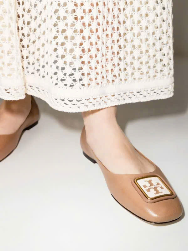 Giày búp bê Tory Burch mũi vuông