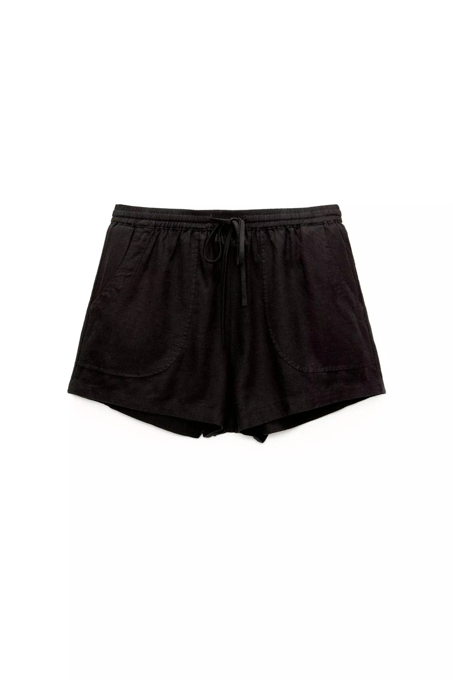 Quần short Pull&Bear linen 2 màu lưng chun