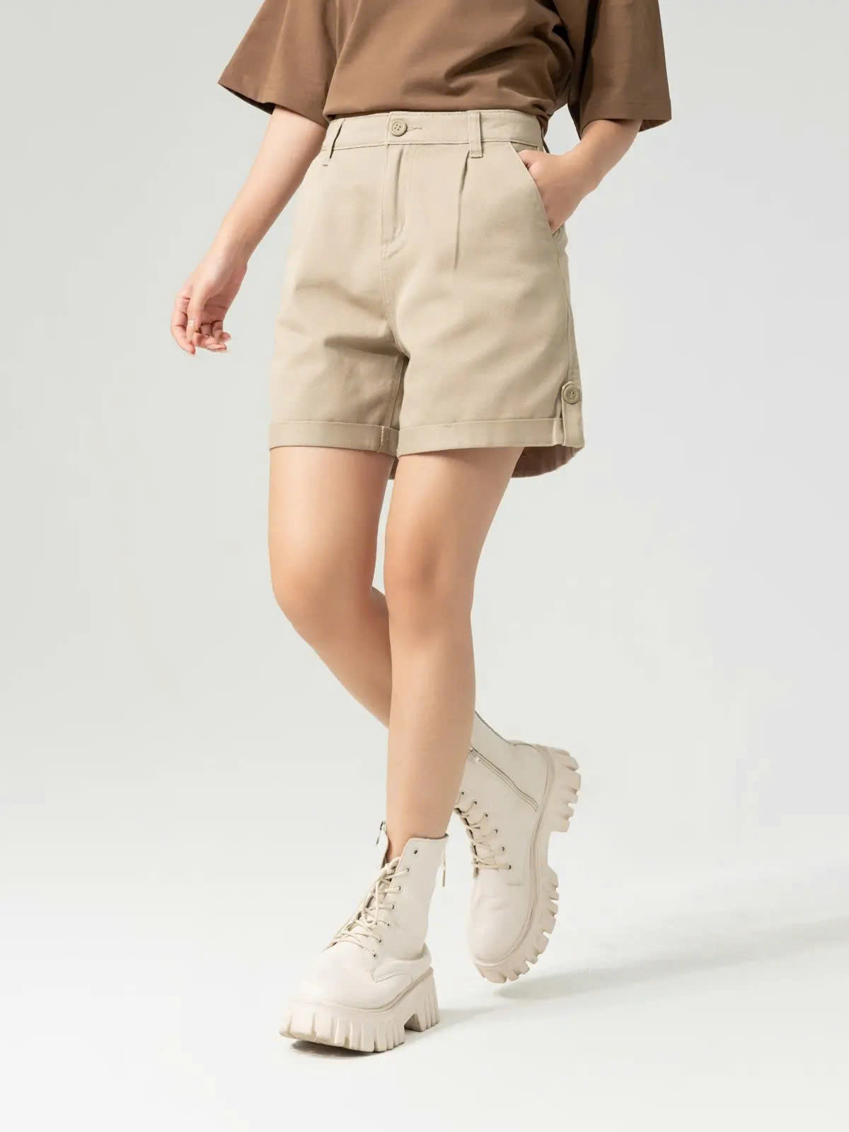 Quần short lửng HQ kèm belt 3 màu