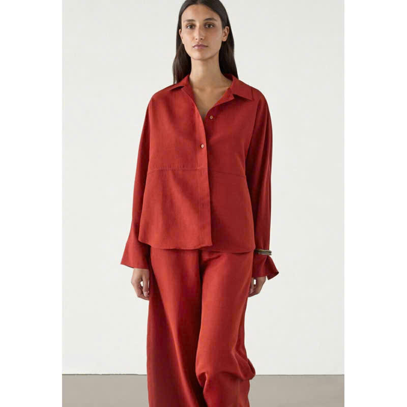 Sơ mi linen Massimo Dutti cổ đức