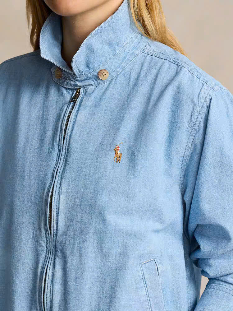 Jacket Polo Ralph Lauren denim cổ trụ