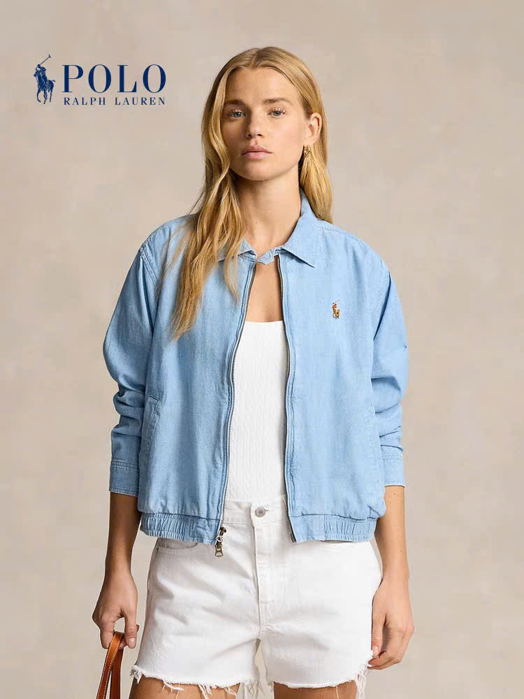 Jacket Polo Ralph Lauren denim cổ trụ