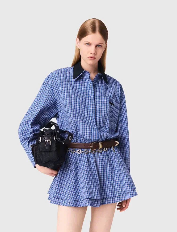 Váy cotton đính đá co giãn