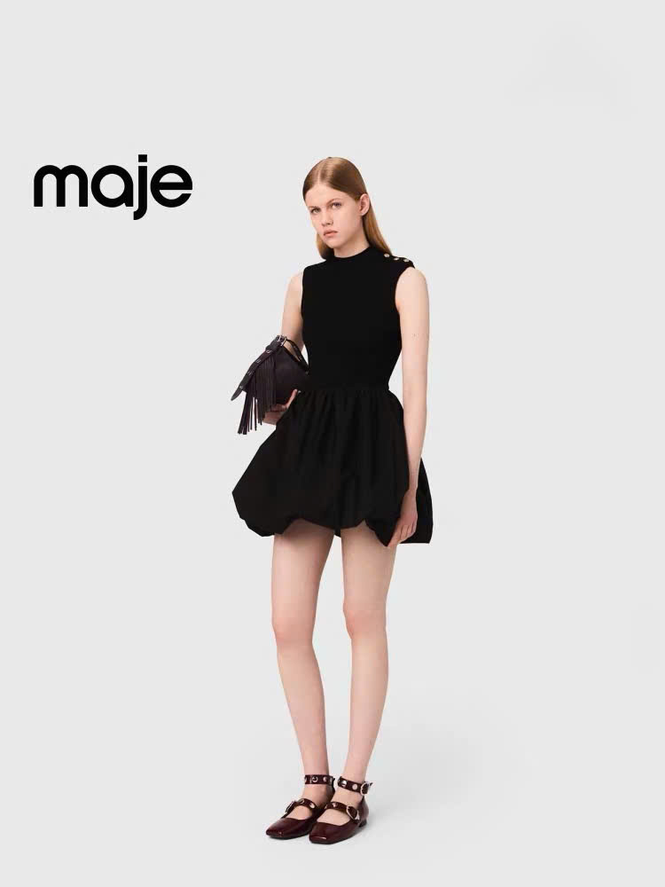 Váy lưới ngắn và vải taffeta