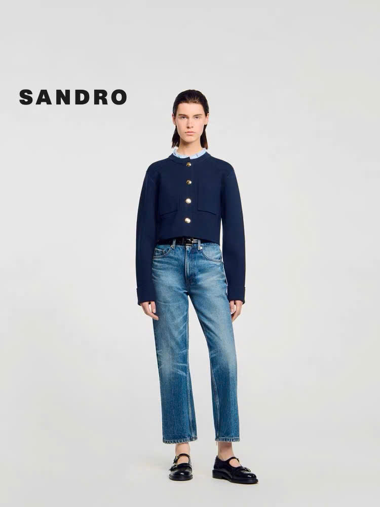 Áo cardigan cổ bọc