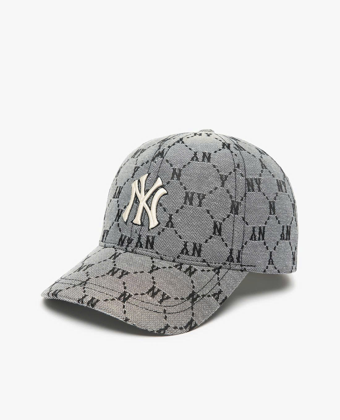 Mũ lưỡi chai MLB chất jean thô thêu logo 3 màu