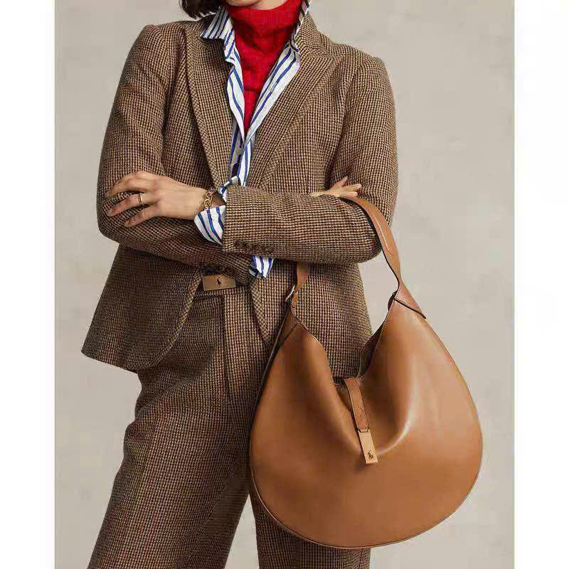 Túi Rauph Lauren dáng hobo da thật tuồn auth