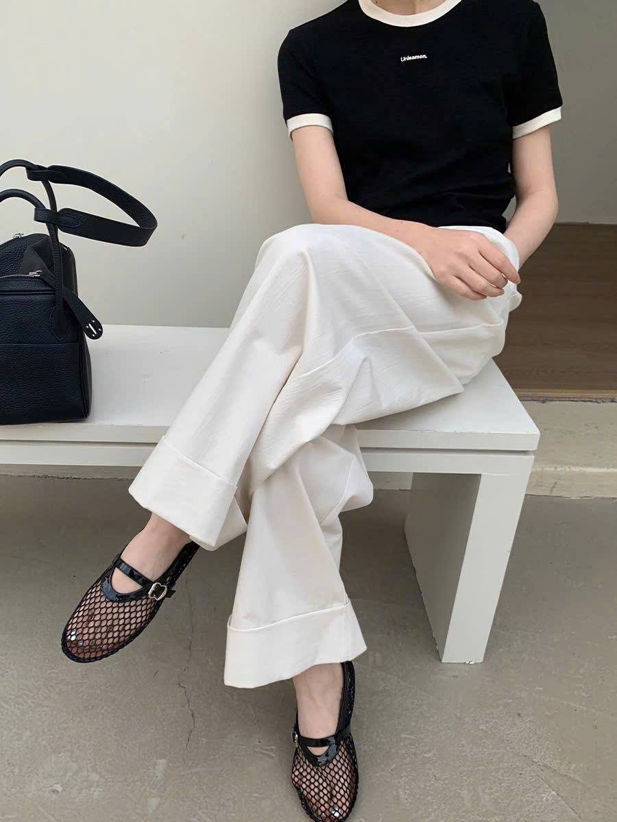 Quần denim suông Massimo Dutti