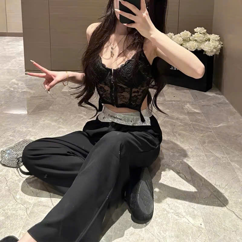 Quần lụa suông ALEXANDERWANG cạp trắng