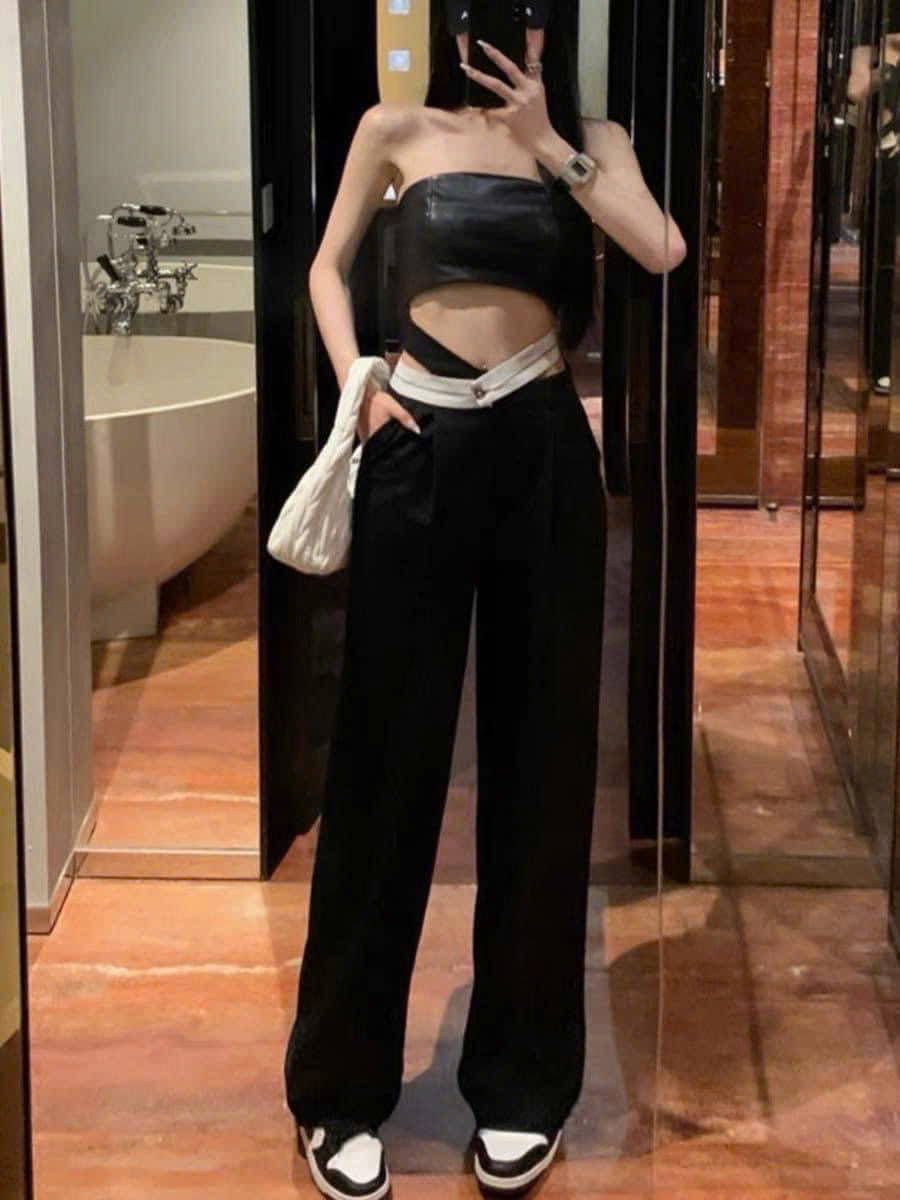 Quần suông Alexander Wang cạp chéo