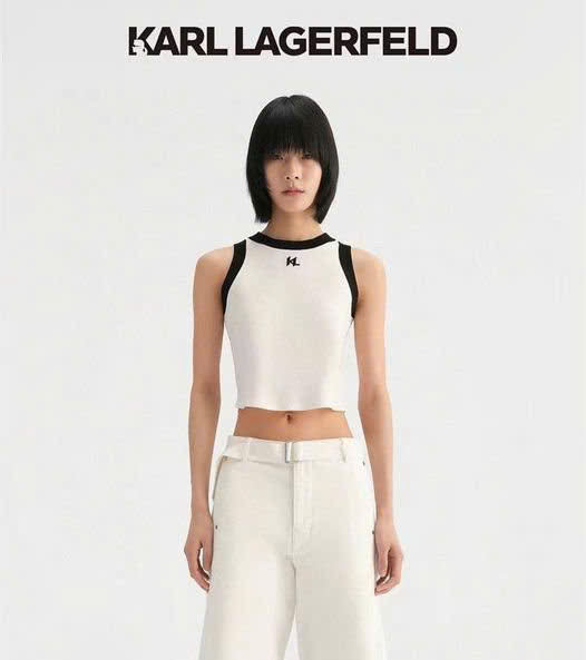 Áo croptop KARL 3 lỗ dệt kim