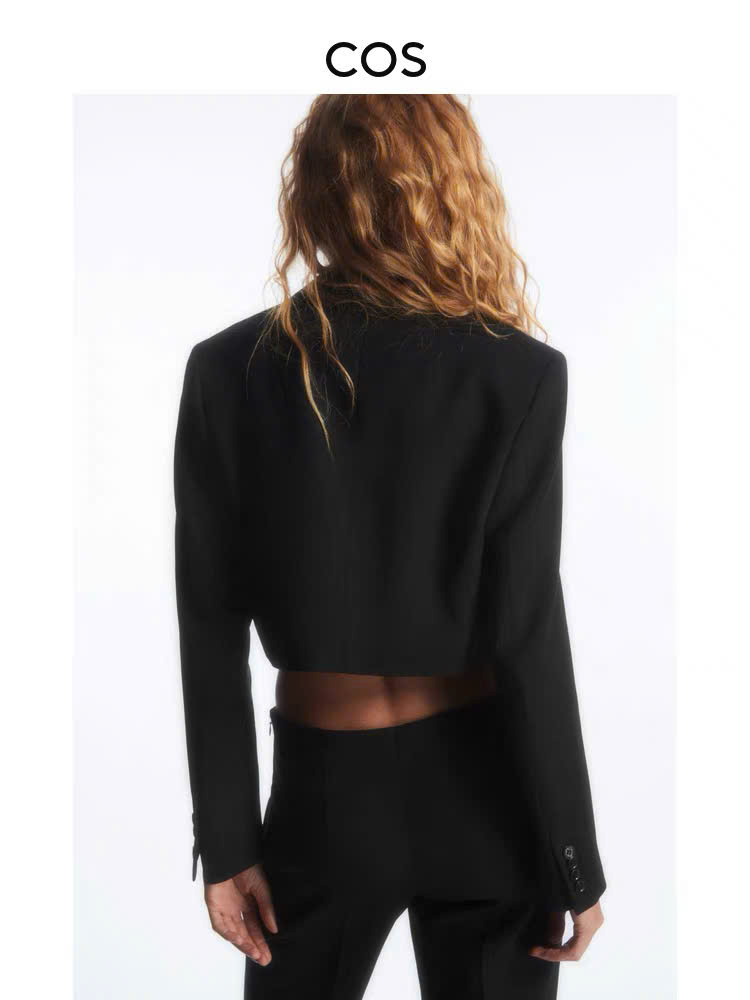 Blazer COS dáng crop đen