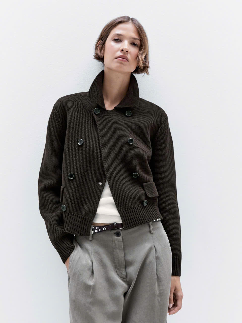 ÁO KHOÁC KIM CARDIGAN ĐÔI NGỰC 100% COTTON