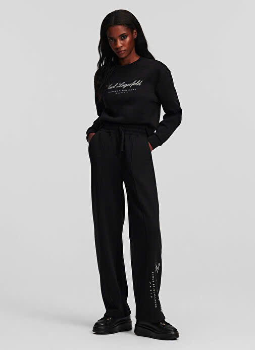 Set nỉ Karl đen Áo sweatshirt - Quần suông