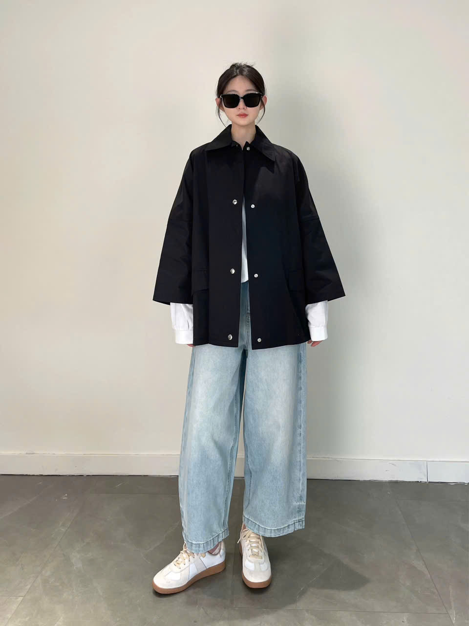 Trendcoat khaki dáng loose