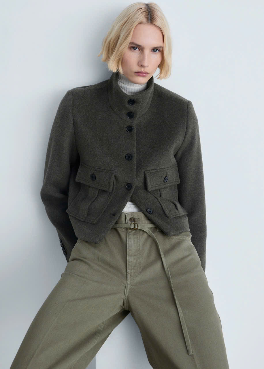 Coat dạ handmade MNG dáng lửng