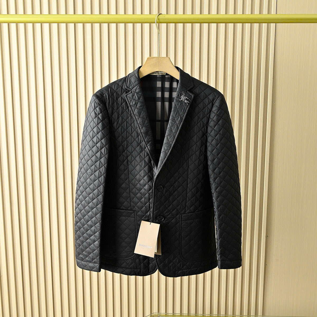 Vest nam BBR trần trần bông logo kim loại ngực