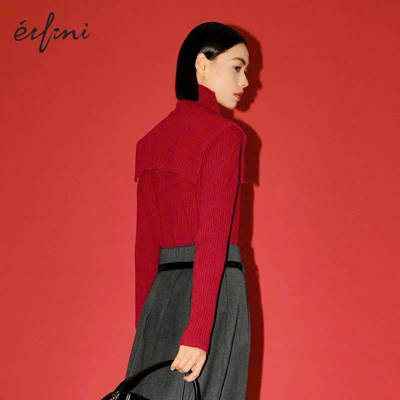 Set áo cdg + cổ cape len Ennifi