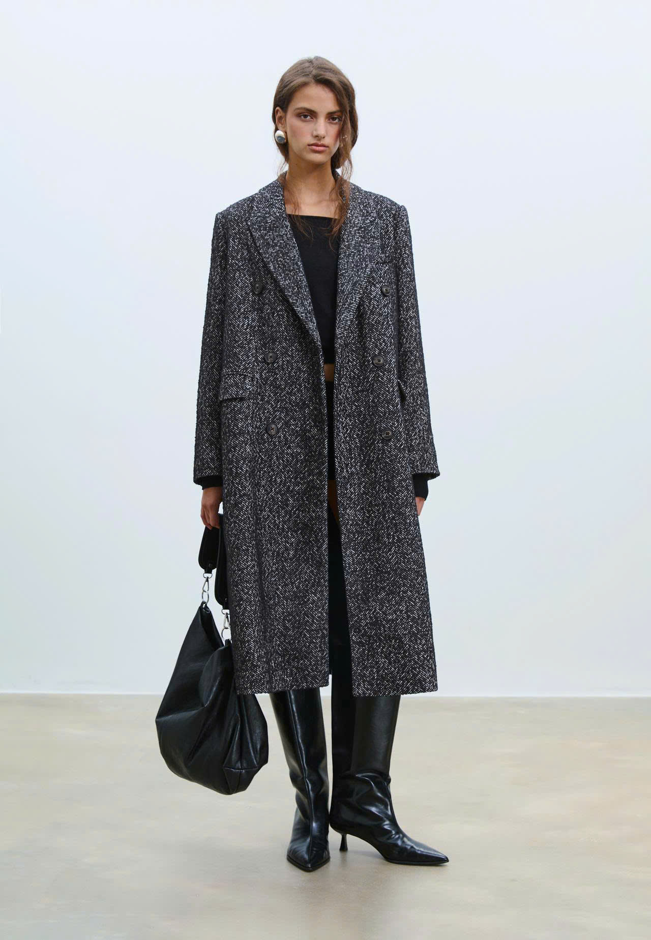 Long coat dạ xương cá