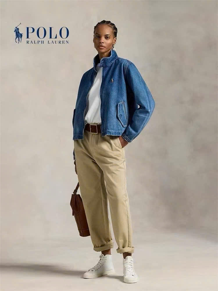 Jacket denim Polo cổ bẻ