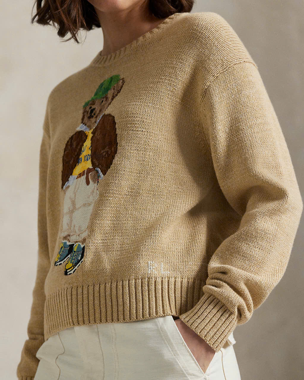 Áo len Polo Bear gấu đội mũ xanh