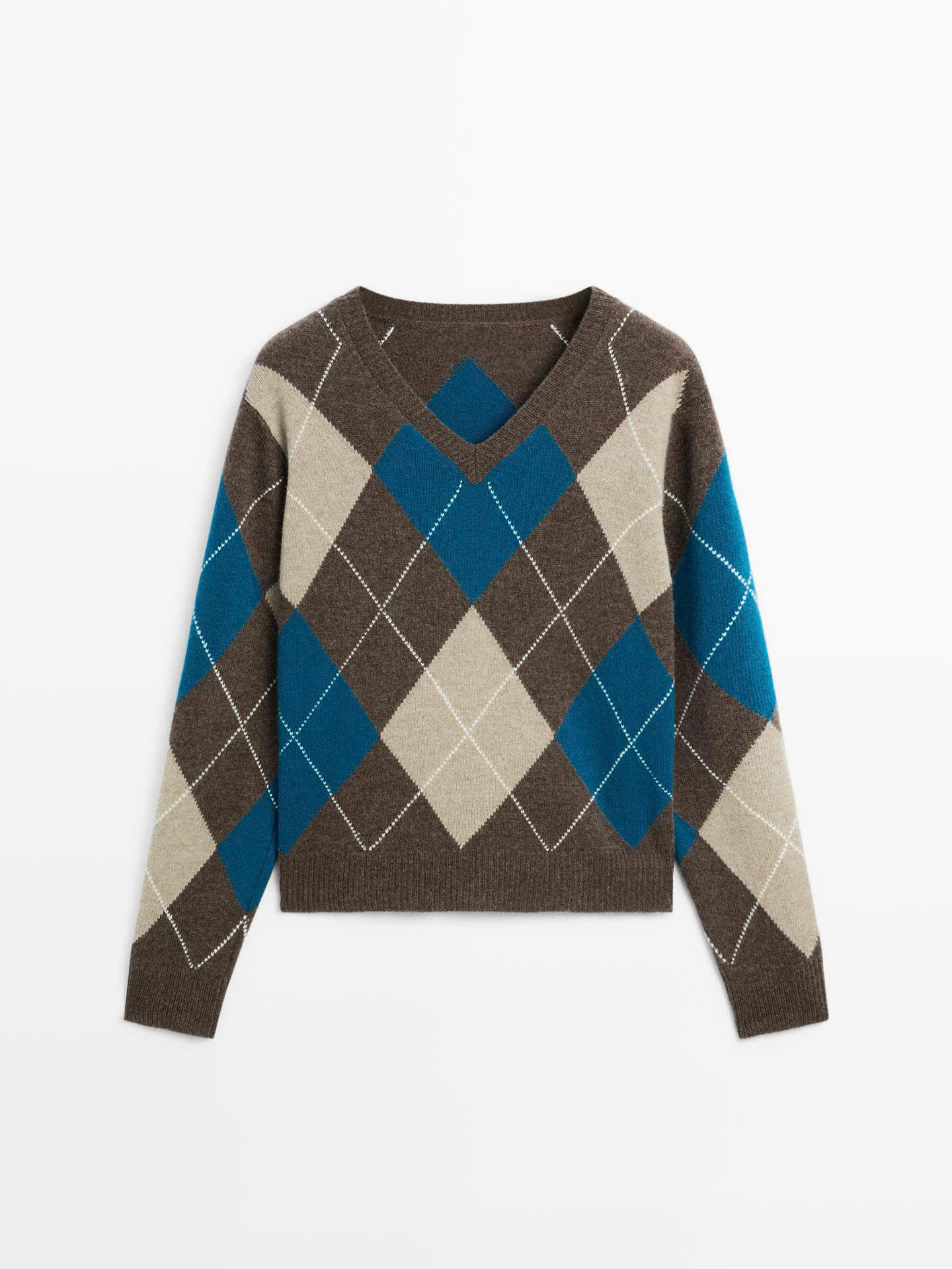 ÁO LEN DỆT HỌA TIẾT ARGYLE PHA LEN