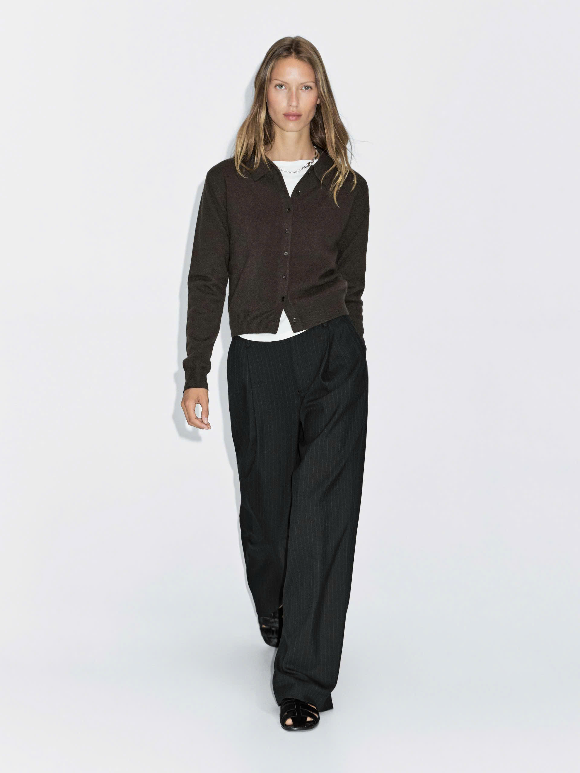 Áo cardigan dệt kim len