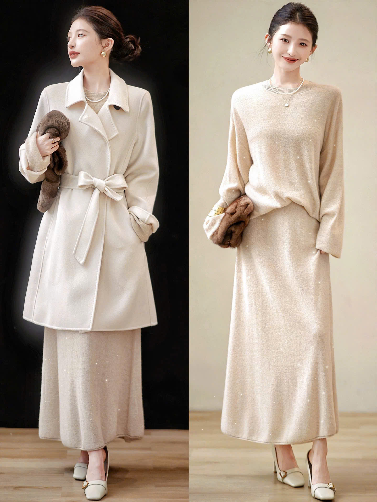 Set Massimo Dutti đính bling