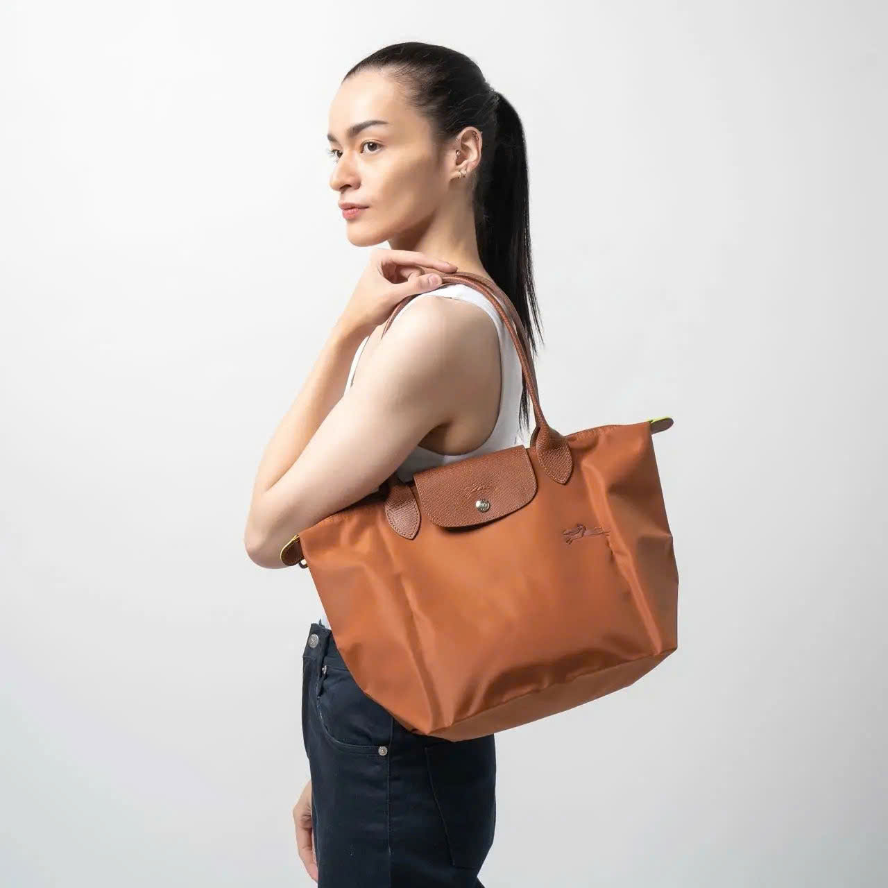 Túi Tote  Longchamp Le Pliage Green