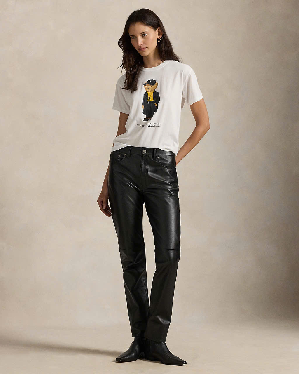 Áo thun cotton jersey Polo Bear